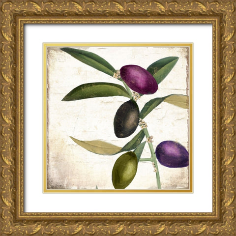 Olive Branch II Gold Ornate Wood Framed Art Print with Double Matting by Sasha
