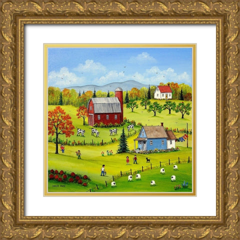 A Nice Autumn Day Gold Ornate Wood Framed Art Print with Double Matting by Mark, Sharon