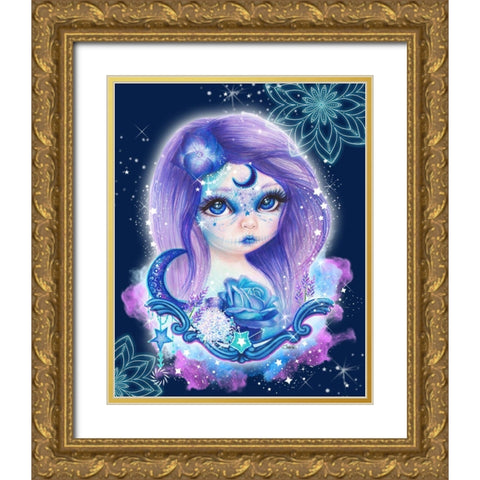 Sugar Sweeties - Galaxy - With Background Gold Ornate Wood Framed Art Print with Double Matting by Sheena Pike Art