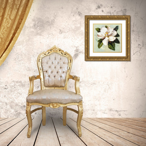 Nouveau Botanica Gold Ornate Wood Framed Art Print with Double Matting by Lavoie, Tina