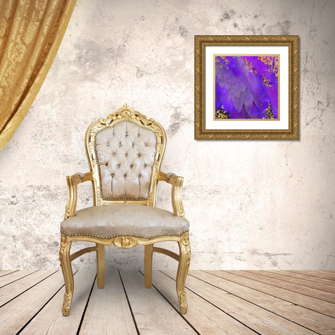 Mid-Summer Magik Purple Gold Ornate Wood Framed Art Print with Double Matting by Lavoie, Tina