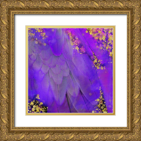 Mid-Summer Magik Purple Gold Ornate Wood Framed Art Print with Double Matting by Lavoie, Tina