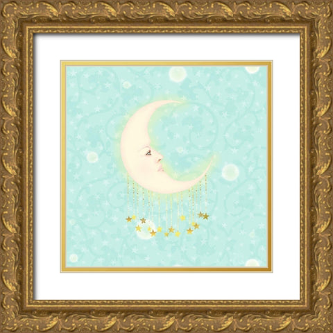 Serene Luna Gold Ornate Wood Framed Art Print with Double Matting by Lavoie, Tina