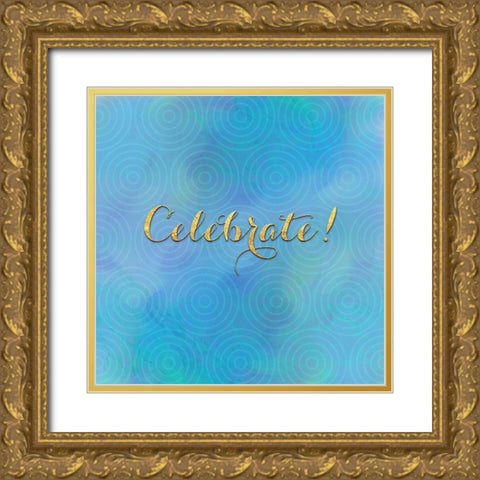 Ripples In The Water Celebrate Gold Ornate Wood Framed Art Print with Double Matting by Lavoie, Tina