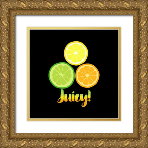 Juicy black Gold Ornate Wood Framed Art Print with Double Matting by Lavoie, Tina