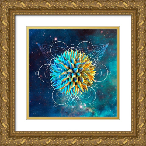 Untitled 32 Gold Ornate Wood Framed Art Print with Double Matting by Lavoie, Tina