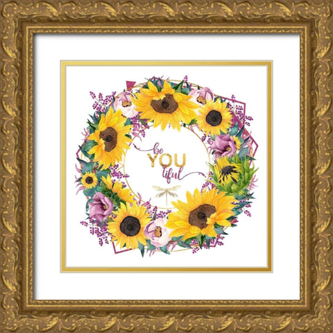 beYOUtiful Gold Ornate Wood Framed Art Print with Double Matting by Lavoie, Tina