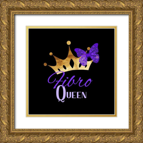 Fibro Queen Gold Ornate Wood Framed Art Print with Double Matting by Lavoie, Tina