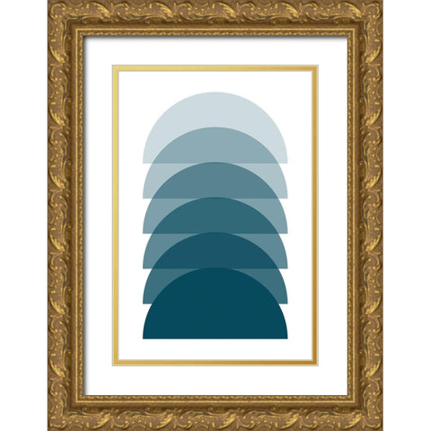 Sunset II Gold Ornate Wood Framed Art Print with Double Matting by Lavoie, Tina