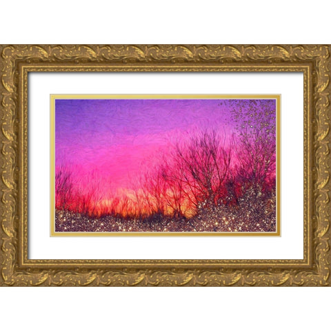 Sunset Magic Gold Ornate Wood Framed Art Print with Double Matting by Lavoie, Tina