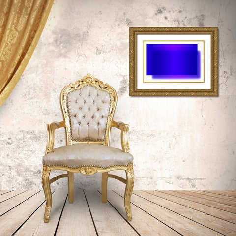 Cobalt Gold Ornate Wood Framed Art Print with Double Matting by Lavoie, Tina