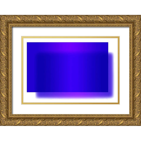 Cobalt Gold Ornate Wood Framed Art Print with Double Matting by Lavoie, Tina