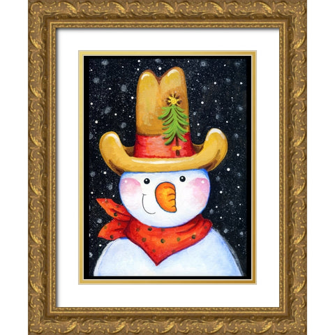 Tall Hat Gold Ornate Wood Framed Art Print with Double Matting by Wade, Valarie