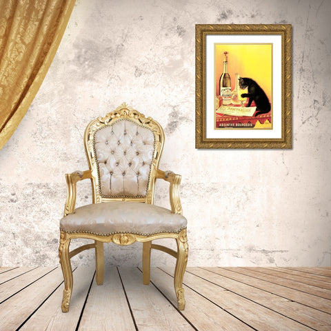 Absinthe Bourgeois Gold Ornate Wood Framed Art Print with Double Matting by Vintage Apple Collection
