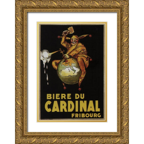cardinal italy 1923 Gold Ornate Wood Framed Art Print with Double Matting by Vintage Apple Collection