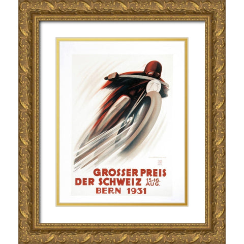 Grosser Preis Gold Ornate Wood Framed Art Print with Double Matting by Vintage Apple Collection