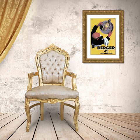 Berger 45 5000 Gold Ornate Wood Framed Art Print with Double Matting by Vintage Apple Collection