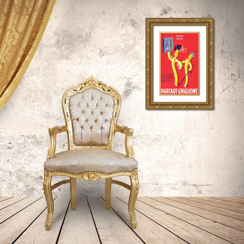Italian Pasta Gold Ornate Wood Framed Art Print with Double Matting by Vintage Apple Collection
