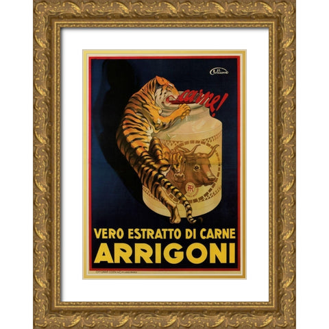 Arrigoni Gold Ornate Wood Framed Art Print with Double Matting by Vintage Apple Collection