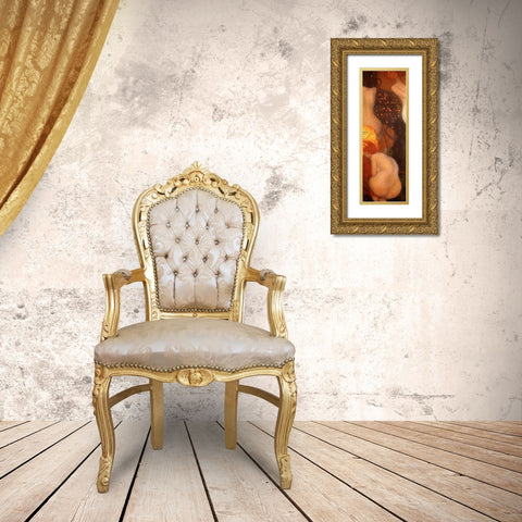 Goldfish Gold Ornate Wood Framed Art Print with Double Matting by Vintage Apple Collection