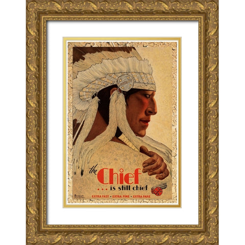 Travel 0278 Gold Ornate Wood Framed Art Print with Double Matting by Vintage Lavoie