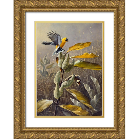 Meadow Gold Gold Ornate Wood Framed Art Print with Double Matting by Goebel, Wilhelm