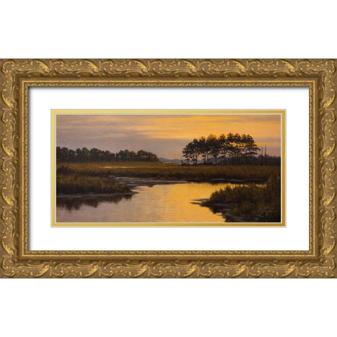 Golden Hour Gold Ornate Wood Framed Art Print with Double Matting by Goebel, Wilhelm