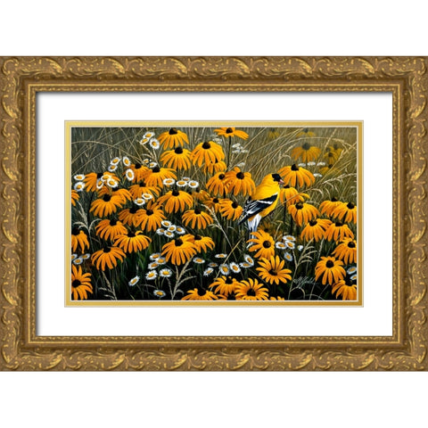 Summer Gold Gold Ornate Wood Framed Art Print with Double Matting by Goebel, Wilhelm