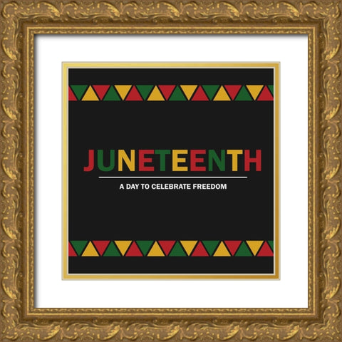 A Day To Celebrate Gold Ornate Wood Framed Art Print with Double Matting by Adebowale