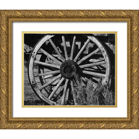 Bodi Wheel Gold Ornate Wood Framed Art Print with Double Matting by Koetsier, Albert