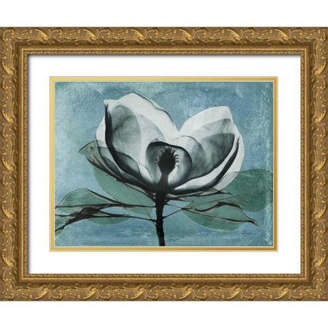 Magnolia Blues 1 Gold Ornate Wood Framed Art Print with Double Matting by Koetsier, Albert