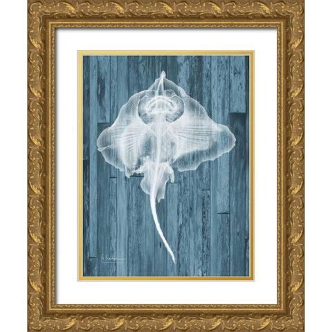 Skate Wood Gold Ornate Wood Framed Art Print with Double Matting by Koetsier, Albert