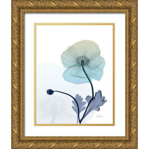 Ombre Expression 7 Gold Ornate Wood Framed Art Print with Double Matting by Koetsier, Albert