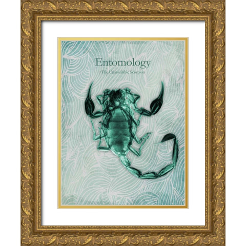 Unassailable Scorpion Gold Ornate Wood Framed Art Print with Double Matting by Koetsier, Albert