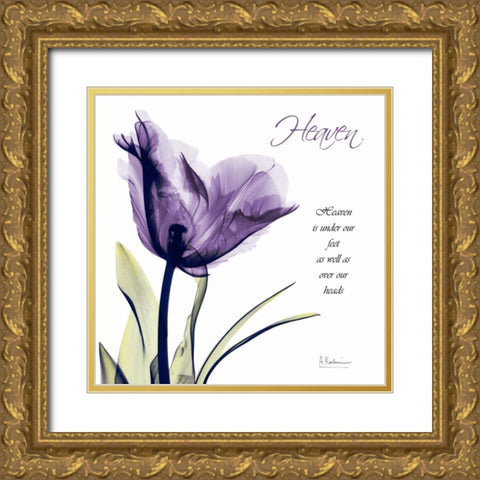Tulip Heaven Gold Ornate Wood Framed Art Print with Double Matting by Koetsier, Albert