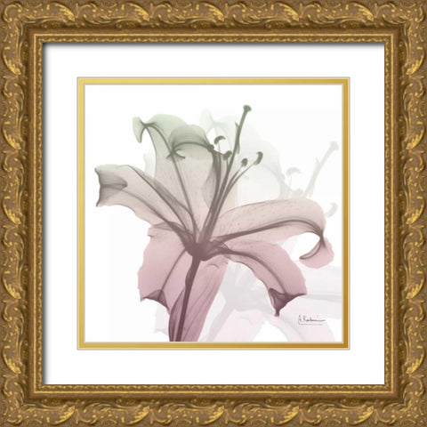 Neapolitan Lily Gold Ornate Wood Framed Art Print with Double Matting by Koetsier, Albert