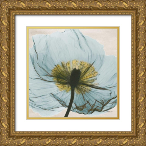 Dream in Pale Blue Gold Ornate Wood Framed Art Print with Double Matting by Koetsier, Albert
