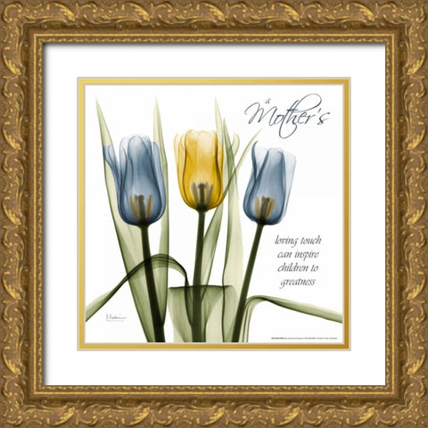 Tulips Kindness Gold Ornate Wood Framed Art Print with Double Matting by Koetsier, Albert
