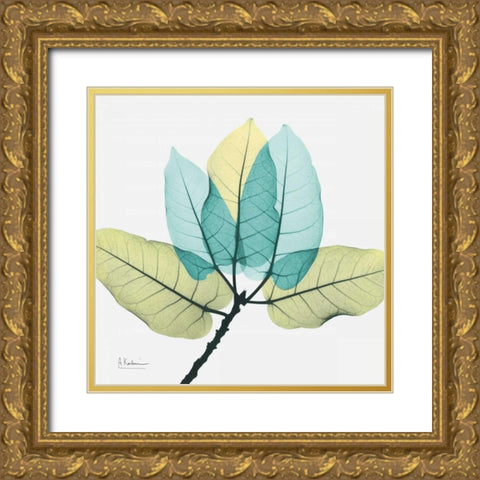 Ficus Burkey Gold Ornate Wood Framed Art Print with Double Matting by Koetsier, Albert