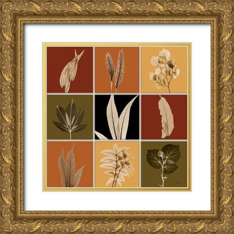 Harvest 9 patch 1 Gold Ornate Wood Framed Art Print with Double Matting by Koetsier, Albert