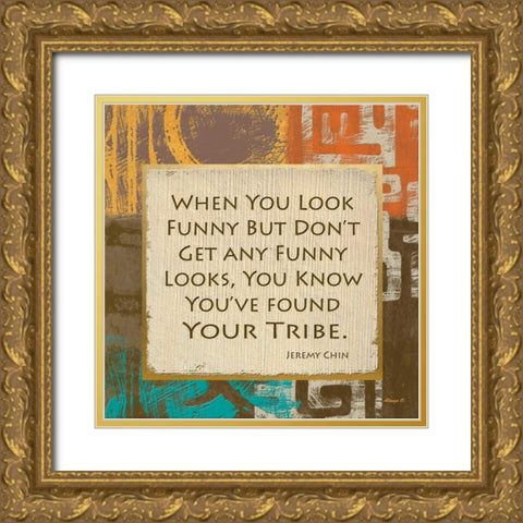 Tribe Found Gold Ornate Wood Framed Art Print with Double Matting by Saunders, Alonzo