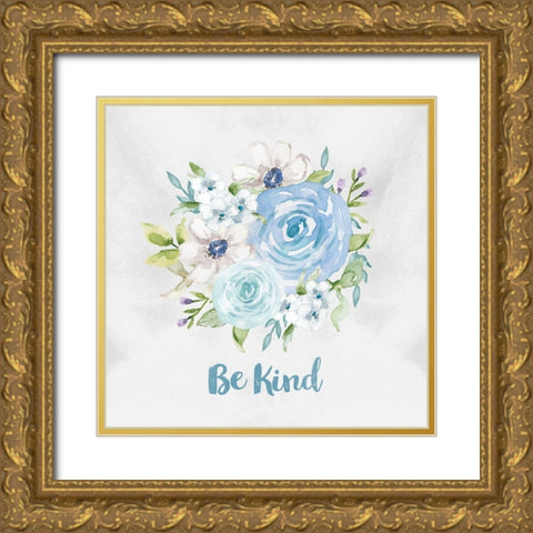 Be Kind Gold Ornate Wood Framed Art Print with Double Matting by Vidal, Alicia