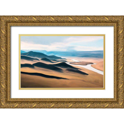 Prairie Gold Ornate Wood Framed Art Print with Double Matting by Bailey, Ann