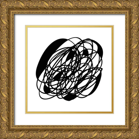 Tangle 2 Gold Ornate Wood Framed Art Print with Double Matting by Bailey, Ann