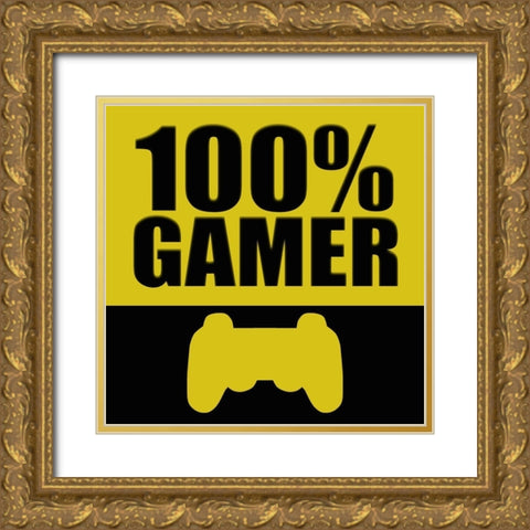 100 Gamer Square Gold Ornate Wood Framed Art Print with Double Matting by Bailey, Ann