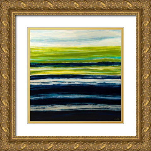 Emerald Horizon Gold Ornate Wood Framed Art Print with Double Matting by Bilotta, Barbara