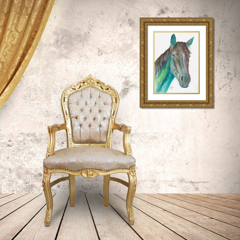 After The Ride Gold Ornate Wood Framed Art Print with Double Matting by Dyer, Beverly