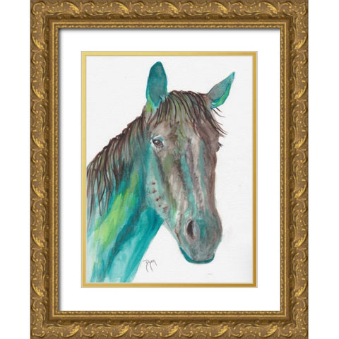 After The Ride Gold Ornate Wood Framed Art Print with Double Matting by Dyer, Beverly