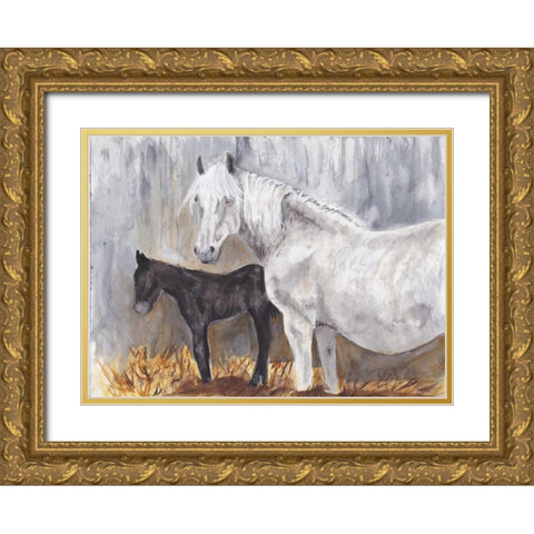 Tender Moment II Gold Ornate Wood Framed Art Print with Double Matting by Dyer, Beverly
