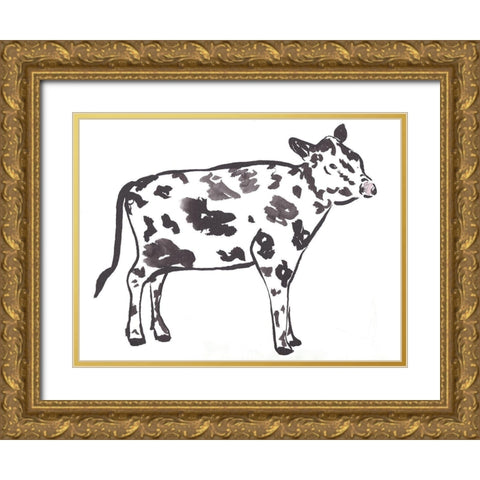 Farm House Friend 2 Gold Ornate Wood Framed Art Print with Double Matting by Dyer, Beverly